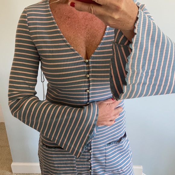 Blue & Pink Stripe Mini Dress - Picture 11 of 11